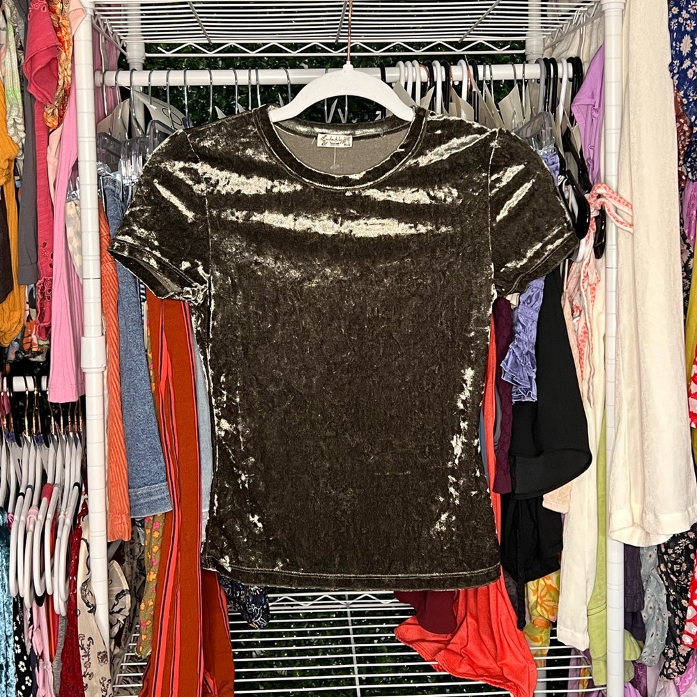 Free People Velvet Shirt XS